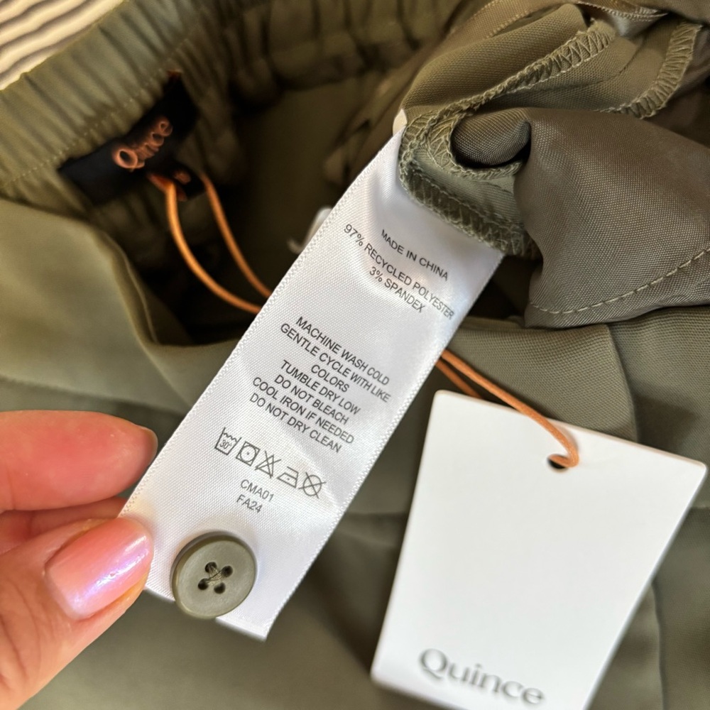 Quince Stretch Crepe Ankle Pants in Olive 10 - Picture 10 of 11
